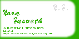 nora husveth business card